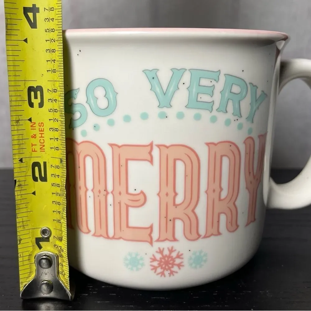 Peppermint & Pine “So Very Merry” Retro Ceramic Christmas Mug